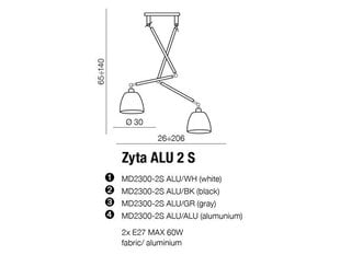 Каркас светильника Azzardo Zyta AZ2301 цена и информация | Люстры | 220.lv