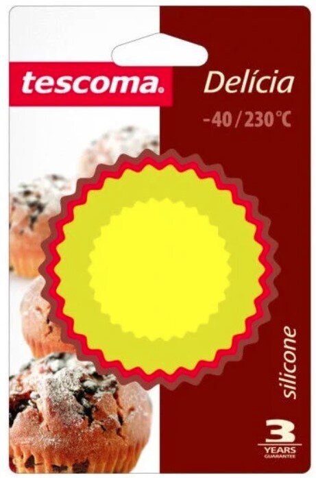 Tescoma Delícia silikona kēksu formiņas, Ø7 cm, 6 gab. cena un informācija | Cepamais papīrs, trauki, formas | 220.lv
