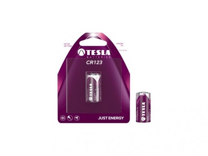 Baterija Tesla CR123 1480 mAh CR17345, 1 gab. cena un informācija | Baterijas | 220.lv