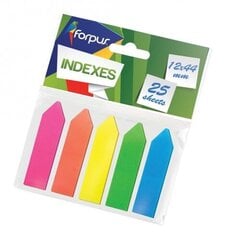 Указатели Forpus, 12x44мм, цветные, пластиковые, стрелки (5x25) цена и информация | Канцелярия | 220.lv