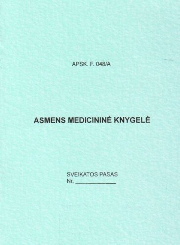 Personas medicīniskā grāmatiņa, А6 (12) 0720-012 цена и информация | Burtnīcas un papīra preces | 220.lv