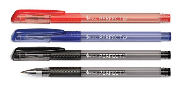 Gēla pildspalvas Gel pen Perfect Forpus, 0,5 mm, melnas 1210-003 cena un informācija | Rakstāmpiederumi | 220.lv
