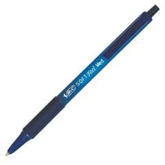 BIC Ballpoint pens SOFTFEEL CLIC 0.32 mm, blue, Pouch 1 pcs 914346 Automatic pen with comfortable cushioned grip. Easy to use: retractable clic system. Comfortable cushioned grip. Qucik-drying (2 sec.). Barrel color matches ink color. Medium point: 1,0 mm, line width 0,32 mm. цена и информация | Письменные принадлежности | 220.lv