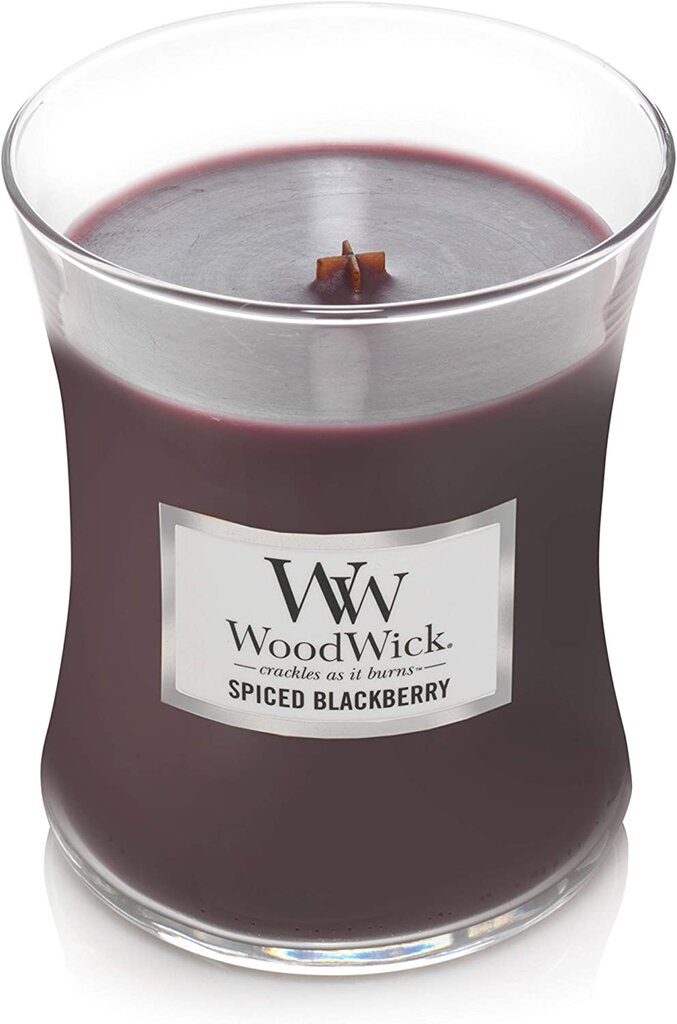 Aromātiskā svece WoodWick Spiced Blackberry, 275 g cena un informācija | Sveces un svečturi | 220.lv
