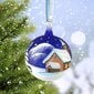 Ziemassvētku eglītes rotājums, 1 gab., 8 cm, zils cena un informācija | Eglīšu rotājumi | 220.lv