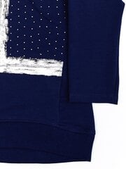 Meiteņu tumši zils sporta krekls ar lielu dekoratīvu kabatu. 2016101009192 cena un informācija | Jakas, džemperi, žaketes, vestes meitenēm | 220.lv