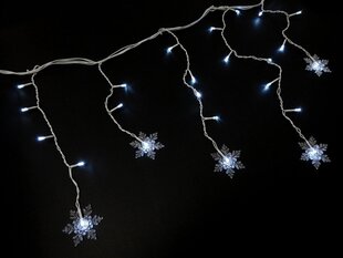 Гирлянда с подсветкой со снежинками, 100 светодиодов, 8 функций цена и информация | Гирлянды | 220.lv