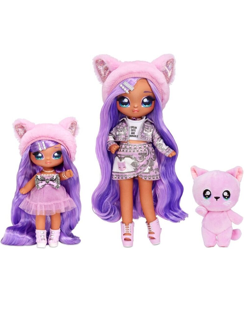 Na! Na! Na! Surprise Lavender Kitty Family (Margot Belle, Sophie Belle, Bisous) - NaNaNa Family cena un informācija | Rotaļlietas meitenēm | 220.lv