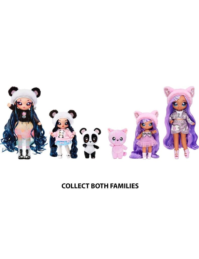 Na! Na! Na! Surprise Lavender Kitty Family (Margot Belle, Sophie Belle, Bisous) - NaNaNa Family cena un informācija | Rotaļlietas meitenēm | 220.lv