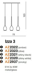 Azzardo piekaramā lampa Izza 3 AZ2322 цена и информация | Люстры | 220.lv