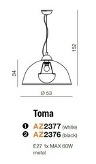 Azzardo подвесной светильник Toma AZ2376 цена и информация | Люстры | 220.lv