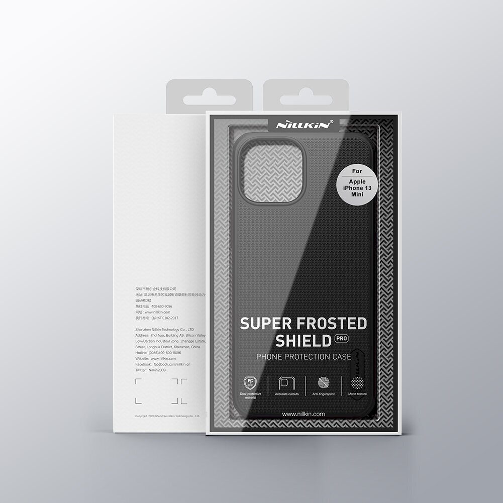 Nillkin Super Frosted Shield Pro Case durable, piemērots iPhone 13 mini, melns цена и информация | Telefonu vāciņi, maciņi | 220.lv