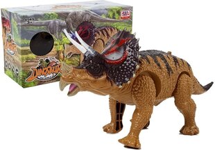 Rotaļu dinozaurs Triceratops, brūns cena un informācija | Rotaļlietas zēniem | 220.lv