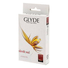 Презервативы Glyde Slimfit Red 17 cm (10 uds) цена и информация | Аксессуары для душа, смесителей | 220.lv