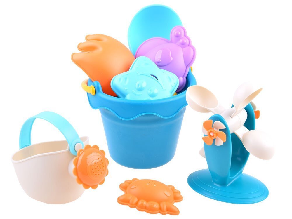 Ūdens un smilšu rotaļlietu komplekts ar dzirnaviņām cena un informācija | Ūdens, smilšu un pludmales rotaļlietas | 220.lv