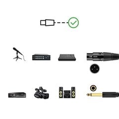 Ugreen mikrofona kabelis, 6.35 mm jack, 3 m cena un informācija | Kabeļi un vadi | 220.lv