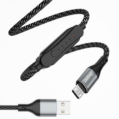 Кабель Dudao USB - micro USB 1 м 3 А со светодиодным индикатором зарядки, серый (L7xM Micro) цена и информация | Кабели для телефонов | 220.lv