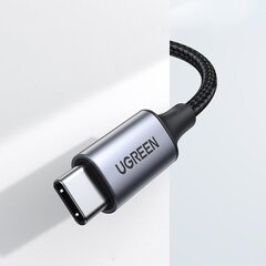 Ugreen stereo audio AUX cable 3,5 mm mini jack - USB Type C for smartphone 1 m black (CM450 20192) цена и информация | Кабели для телефонов | 220.lv
