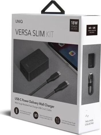 Uniq Versa Slim Kit cena un informācija | Lādētāji un adapteri | 220.lv