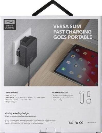 Uniq Versa Slim Kit cena un informācija | Lādētāji un adapteri | 220.lv