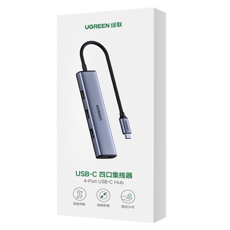 Ugreen USB Type C - 4x USB 3.2 adapteris цена и информация | Adapteri un USB centrmezgli | 220.lv