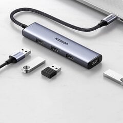 Ugreen USB Type C - 4x USB 3.2 adapteris цена и информация | Адаптеры и USB разветвители | 220.lv