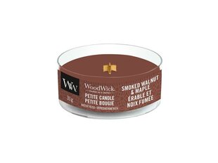 WoodWick aromātiska svece Smoked Walnut & Maple, 31 g cena un informācija | Sveces un svečturi | 220.lv