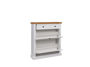 Обувной шкаф ADRK Furniture GAL PO1, белый/коричневый цена и информация | Полки для обуви, банкетки | 220.lv