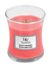 WoodWick aromātiska svece Melon & Pink Quartz, 275 g cena un informācija | Sveces un svečturi | 220.lv