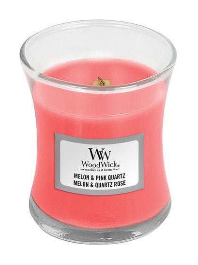 WoodWick aromātiska svece Melon & Pink Quartz, 275 g цена и информация | Sveces un svečturi | 220.lv