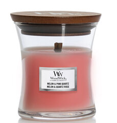 Aromātiskā svece WoodWick Melon & Pink Quartz, 85 g cena un informācija | Sveces un svečturi | 220.lv