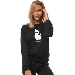 Melns sieviešu džemperis ar kapuci "No ProLama" JS/W01-45606-XXL cena un informācija | Jakas sievietēm | 220.lv