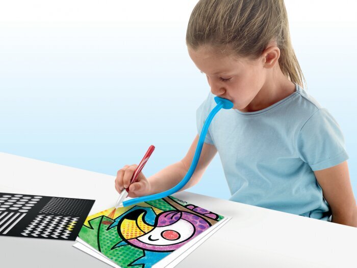 MAPED Creativ pūšamie flomāsteri "Blowpen Art"+trafaretes 5+ cena un informācija | Modelēšanas un zīmēšanas piederumi | 220.lv