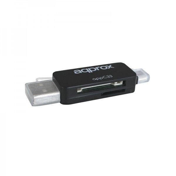 Karšu lasītājs approx! FLTLFL0083 APPC33 Micro SD/SD/MMC Micro USB 480 Mbps 32 GB Melns цена и информация | Adapteri un USB centrmezgli | 220.lv