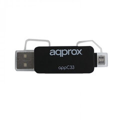 Кардридер approx! FLTLFL0083 APPC33 Micro SD/SD/MMC Micro USB 480 Mbps 32 GB Чёрный цена и информация | Адаптеры и USB разветвители | 220.lv