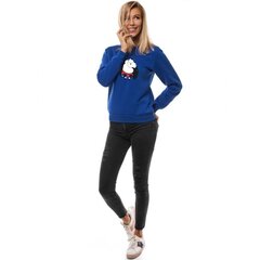 Zils sieviešu džemperis ar kapuci "Lama" JS/W01-45594-XXL cena un informācija | Jakas sievietēm | 220.lv