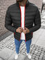 Melna vīriešu pavasara-rudens jaka "Monit" ar sarkanu rāvējslēdzēju JB/JP1111-45620-XXL цена и информация | Vīriešu virsjakas | 220.lv