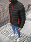 Melna vīriešu pavasara-rudens jaka "Monit" ar sarkanu rāvējslēdzēju JB/JP1111-45620-XXL цена и информация | Vīriešu virsjakas | 220.lv