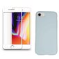 360 aizsardzība- komplekts silikona vāciņš iPhone 7/8 pelēks (ice grey) un aizsargstikls balts cena un informācija | Ekrāna aizsargstikli | 220.lv