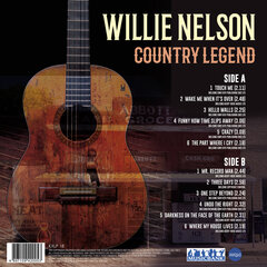 Виниловая пластинка Willie Nelson, Country Legend, 180 Gram 12"  цена и информация | Виниловые пластинки, CD, DVD | 220.lv