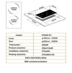 Schlosser PR302B1 kaina ir informacija | Plīts virsmas | 220.lv