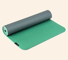Коврик для йоги для профессионалов Yogimat Pro, 6 мм, зеленый - светло-серый цена и информация | Коврики для йоги, фитнеса | 220.lv