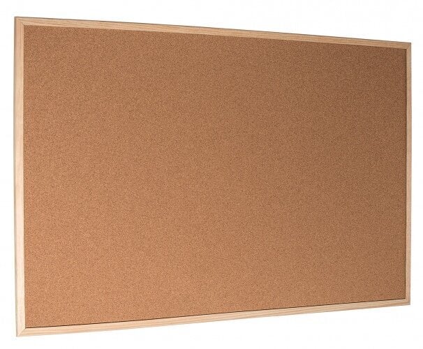 Korķa tāfele Esselte Pinboard, standarta koka rāmis 120 x 90 cm цена и информация | Kancelejas preces | 220.lv