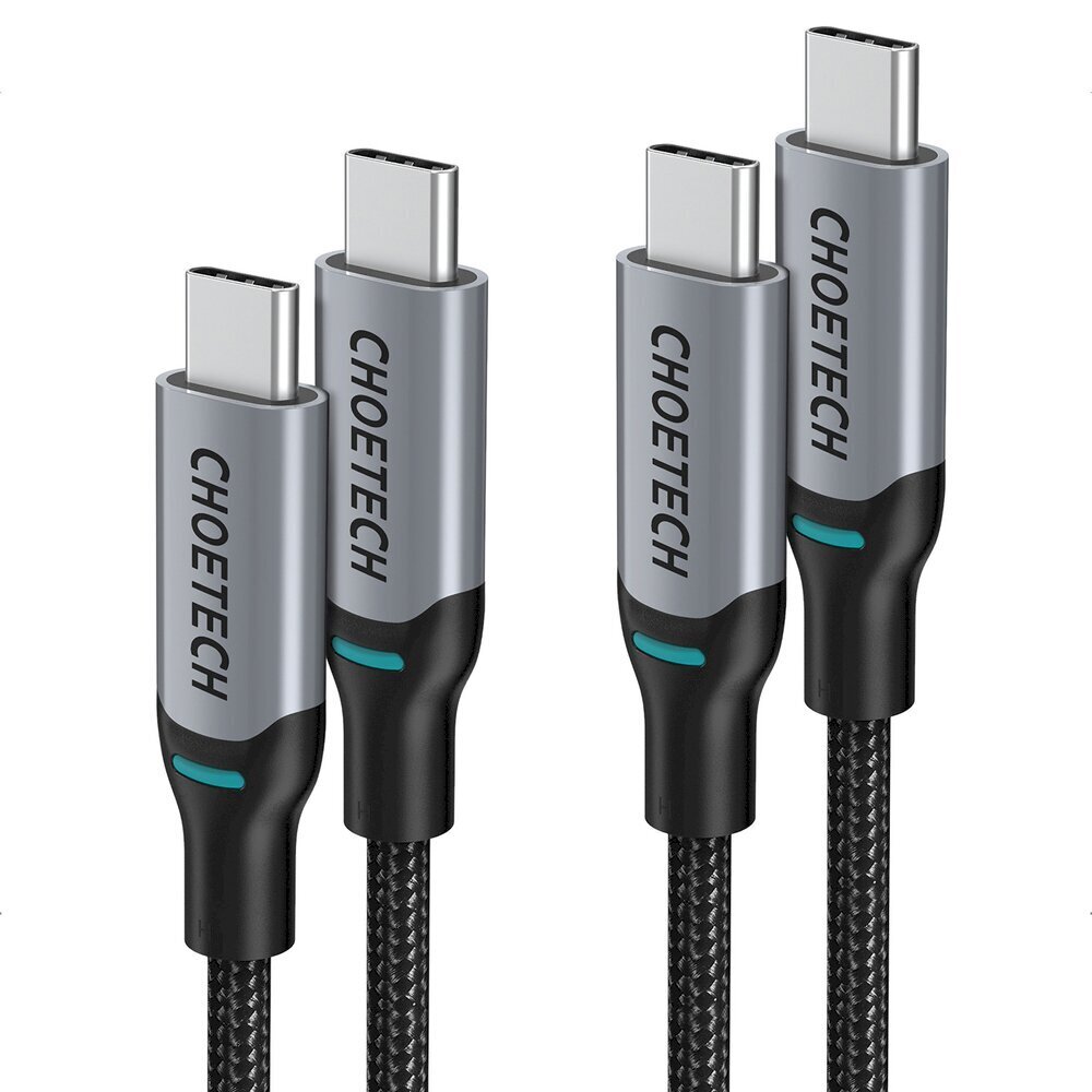 Choetech USB Type C - USB Type C charging data cable Power Delivery 100W 5A 1,8m black (MIX00073) цена и информация | Savienotājkabeļi | 220.lv