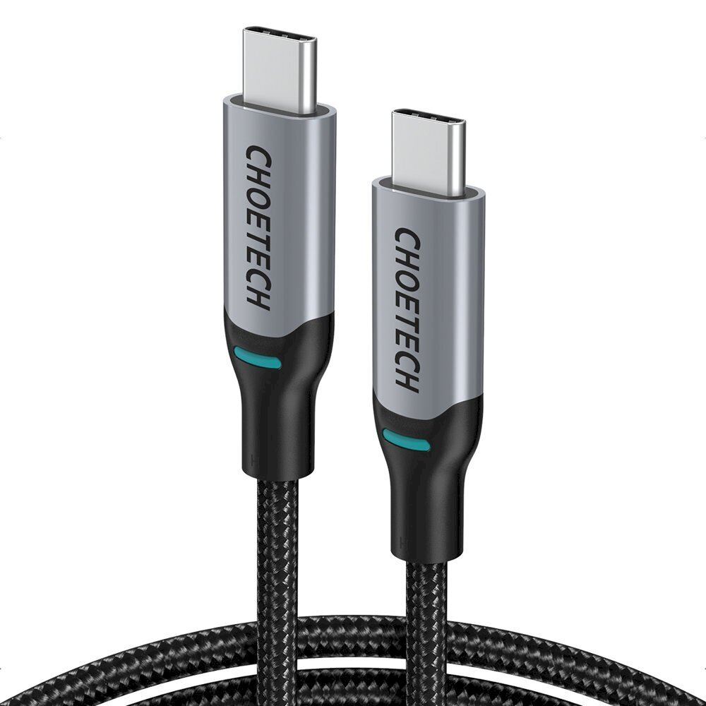 Choetech USB Type C - USB Type C charging data cable Power Delivery 100W 5A 1,8m black (MIX00073) цена и информация | Savienotājkabeļi | 220.lv