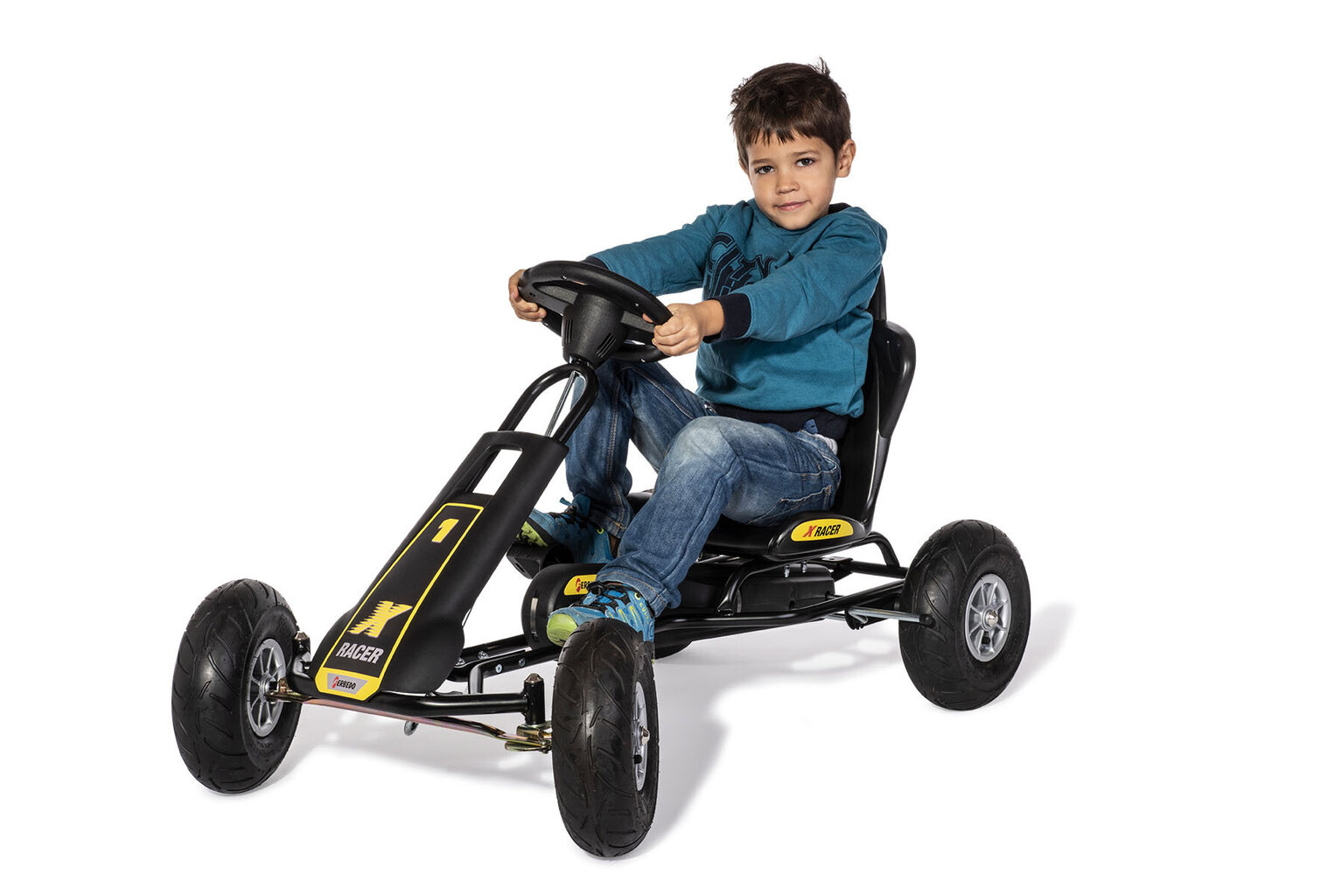 Kartings bērniem ar pedāļiem Ferbedo GoKart ATX-Racer 105007, 3-8 gadi. cena un informācija | Rotaļlietas zēniem | 220.lv