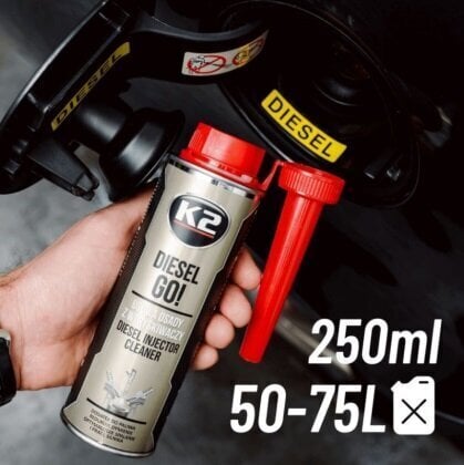 K2 Diesel Go! sprauslu tīrīšanas līdzeklis, 250 ml cena un informācija | Auto ķīmija | 220.lv