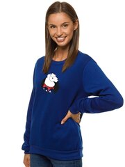 Tumši zils sieviešu džemperis ar kapuci "Lama" JS/W01-45595-XXL cena un informācija | Jakas sievietēm | 220.lv