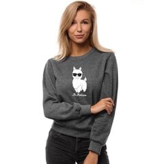 Tumši pelēks sieviešu džemperis ar kapuci "No ProLama" JS/W01-45605-XXL cena un informācija | Jakas sievietēm | 220.lv