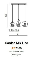 Azzardo piekarams gaismeklis Gordon AZ2168 cena un informācija | Piekaramās lampas | 220.lv